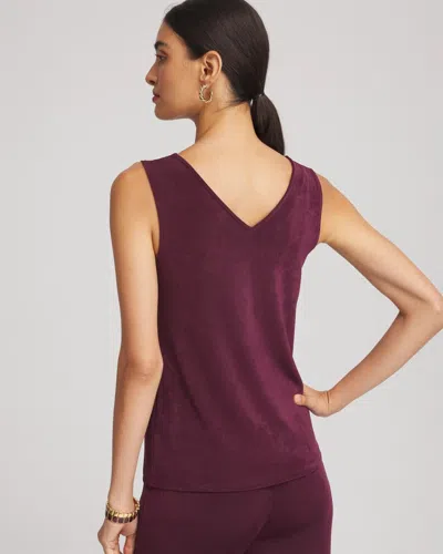 Chico's Travelers Convertible Tank In Blackened Burgundy In Burgundy