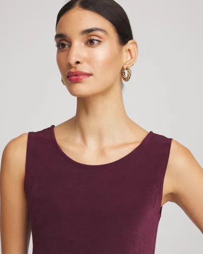 Chico's Travelers Convertible Tank In Blackened Burgundy In Burgundy