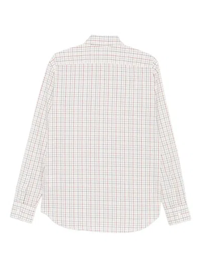 Aspesi Check-pattern Cotton-wool Shirt In Multi