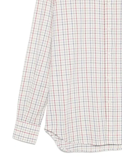 Aspesi Check-pattern Cotton-wool Shirt In Multi