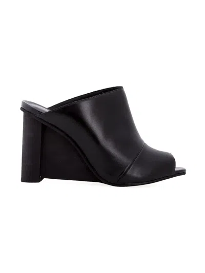 Studio Chofakian Wedge Mules In Black