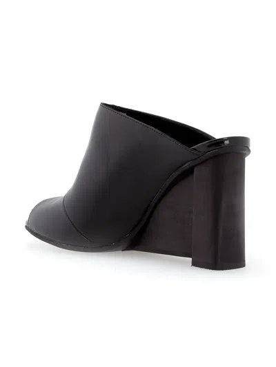 Studio Chofakian Wedge Mules In Black