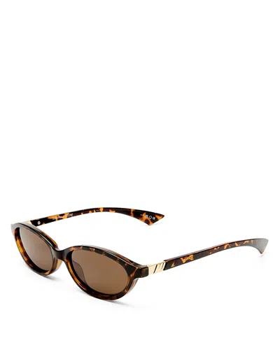 Le Specs Duskfall 55mm Oval Sunglasses In Brown