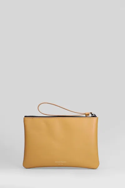 Common Projects Clutch In Camel Leather In Brown