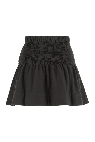 Isabel Marant Étoile Isabel Marant Etoile Charcoal Cotton Pacifica Mini Skirt In Black