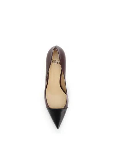 Francesco Russo Two-tone Pumps In Brown