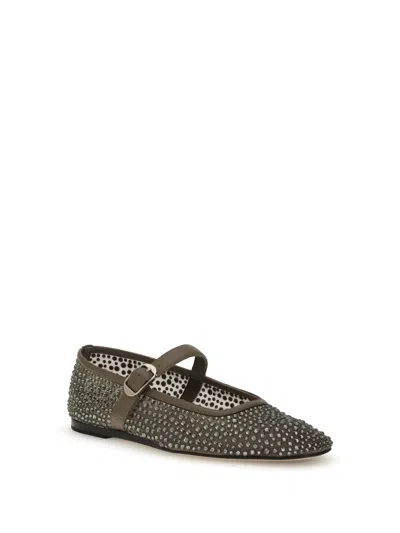 Le Monde Beryl Gray Other Fibres Ballet Flats In Brown