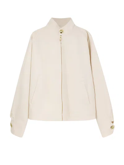 Darkpark High-neck Button-detail Jacket In Neutral