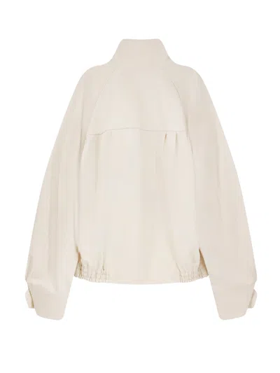 Darkpark High-neck Button-detail Jacket In Neutral