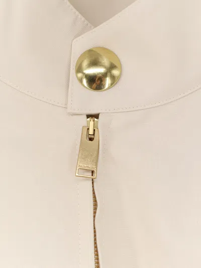 Darkpark High-neck Button-detail Jacket In Neutral