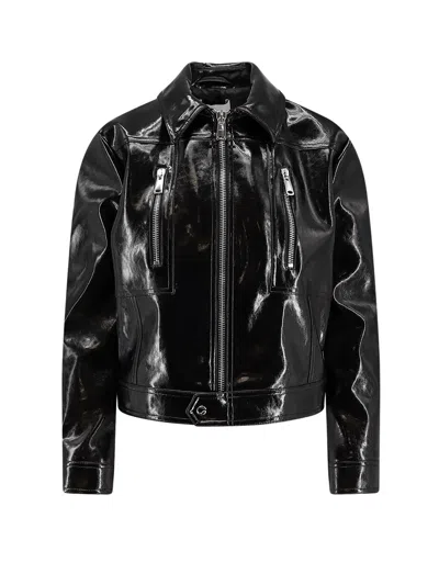 Coperni Organic Polyurethane Jacket Featuring Shiny Finish In Black