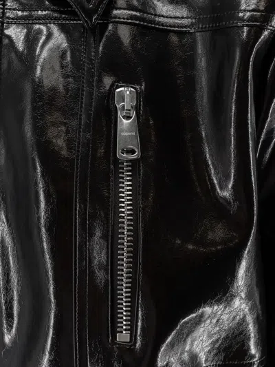 Coperni Organic Polyurethane Jacket Featuring Shiny Finish In Black