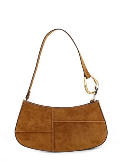 Staud Ollie Suede Shoulder Bag In Brown