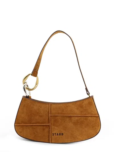 Staud Ollie Suede Shoulder Bag In Brown