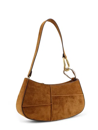 Staud Ollie Suede Shoulder Bag In Brown