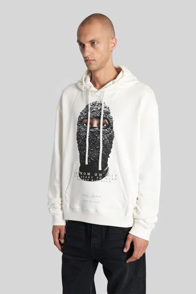 Ih Nom Uh Nit Balaclava-print Hoodie In White