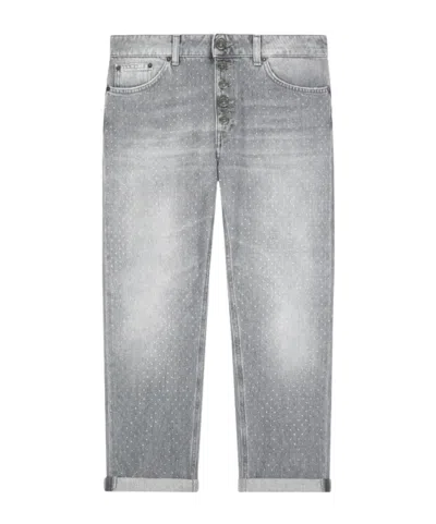 Dondup Loose Fit Ankle-length Jeans In Gray