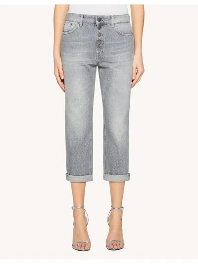 Dondup Loose Fit Ankle-length Jeans In Gray