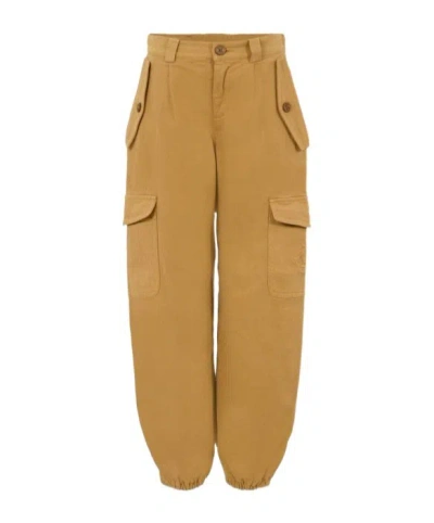 Etro Beige Trousers For Boy With Pegasus In Brown