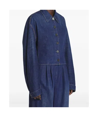 Lanvin Tailored Denim Jacket In Blue