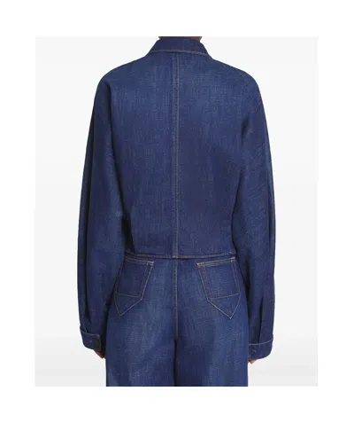 Lanvin Tailored Denim Jacket In Blue