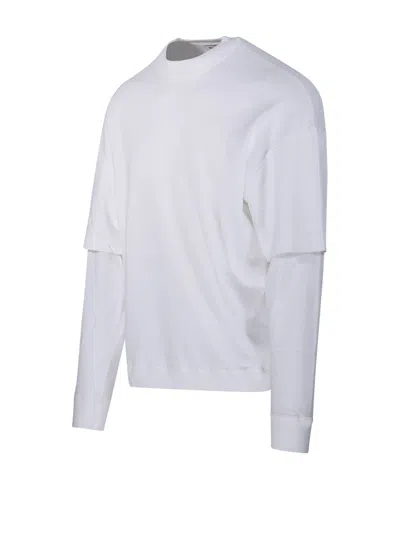 Darkpark Solid Color Long Sleeved Theo T-shirt In White