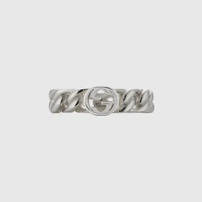 Gucci Interlocking Ring In Gray