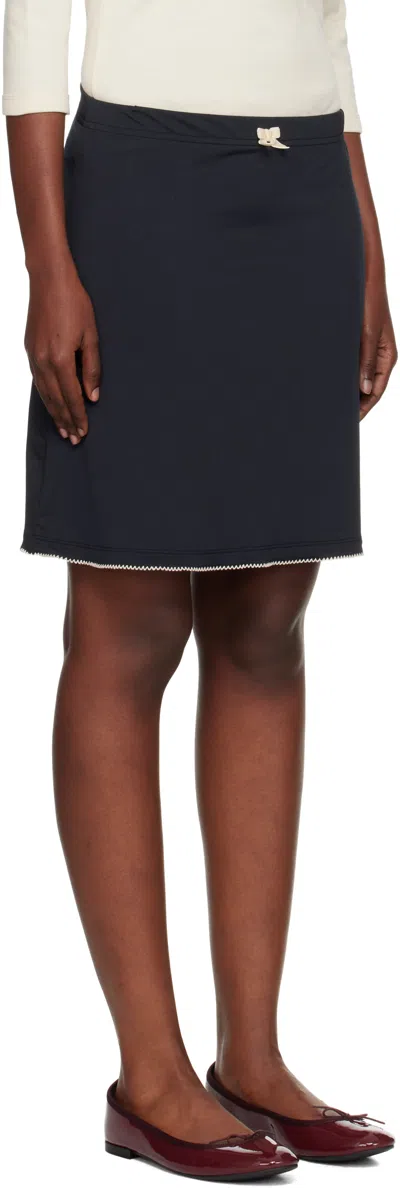 Caro Editions Black 'caro' Jersey Miniskirt In Black