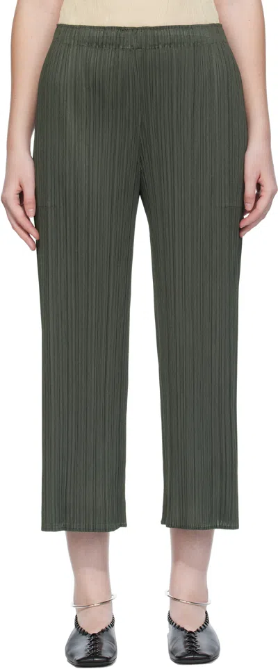 Issey Miyake Gray Monthly Colors June Trousers In Green