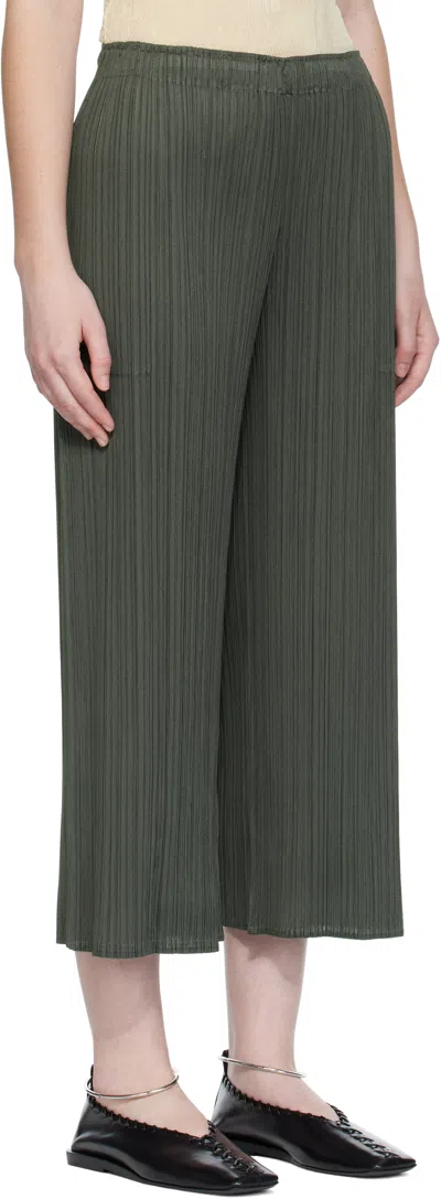 Issey Miyake Gray Monthly Colors June Trousers In Green