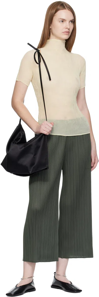 Issey Miyake Gray Monthly Colors June Trousers In Green