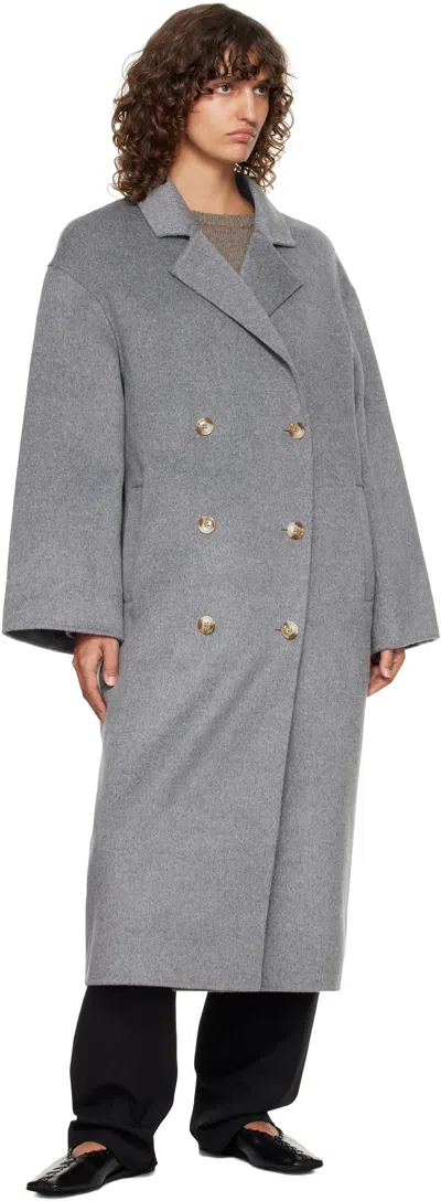 Loulou De Saison 'borneo' Coat In Gray