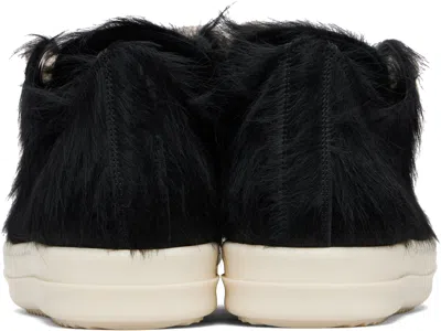 Rick Owens Black Concordians Jumbolace Low Sneaks Sneakers In Multi