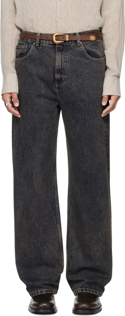 Mmic Navy Rolling Acid Jeans In Blue