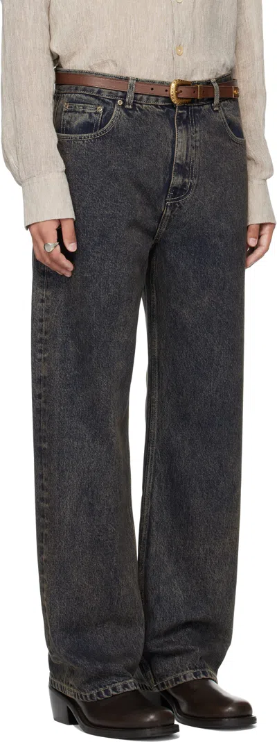 Mmic Navy Rolling Acid Jeans In Blue