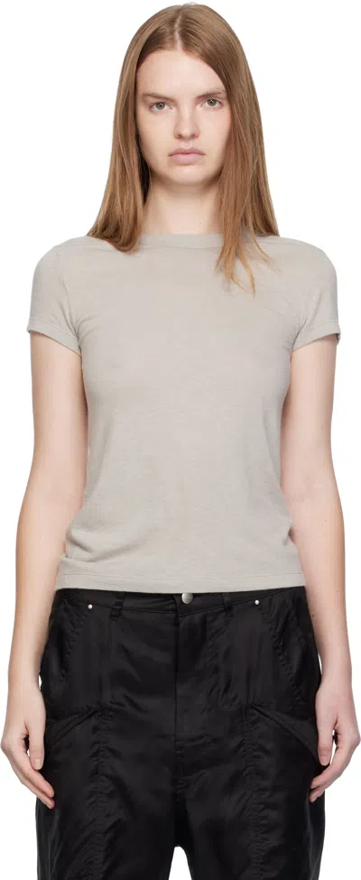 Rick Owens Off-white Concordians Cropped Level T-shirt In Gray