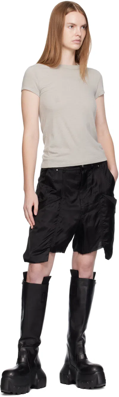 Rick Owens Off-white Concordians Cropped Level T-shirt In Gray