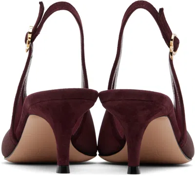 Gianvito Rossi 55 Suede-trimmed Mesh Slingback Pumps In Multi