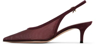 Gianvito Rossi 55 Suede-trimmed Mesh Slingback Pumps In Multi