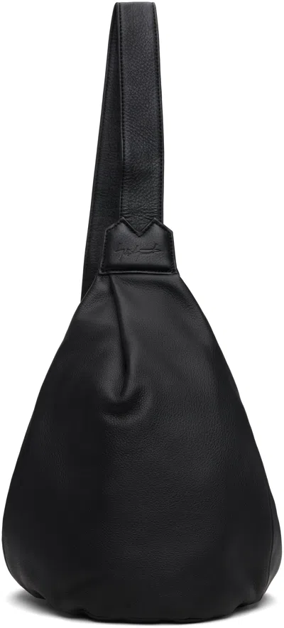 Yohji Yamamoto Black Tuck Sling Small Bag In Black