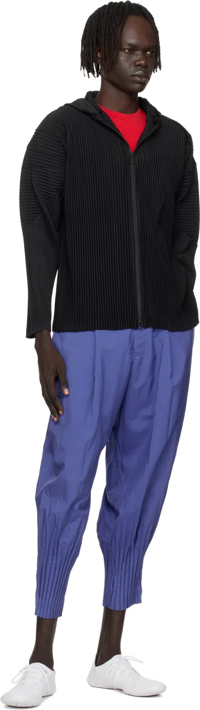 Issey Miyake Cascade Trousers In Blue