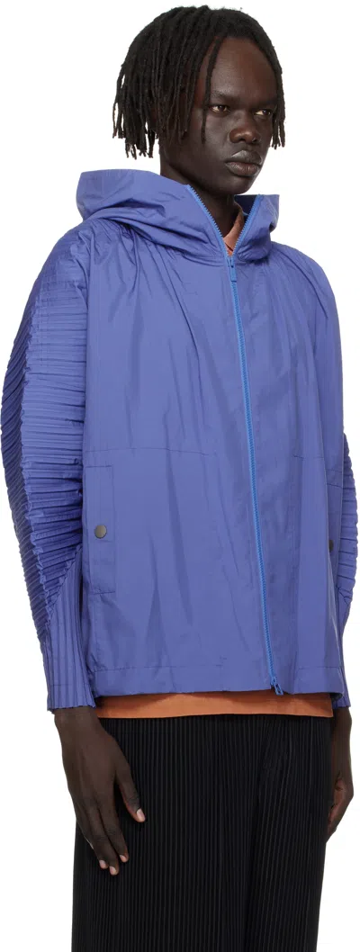 Issey Miyake Blue Cascade Jacket In Blue