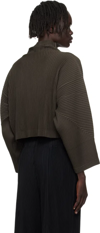 Issey Miyake Brown Monthly Color June Turtleneck In Green