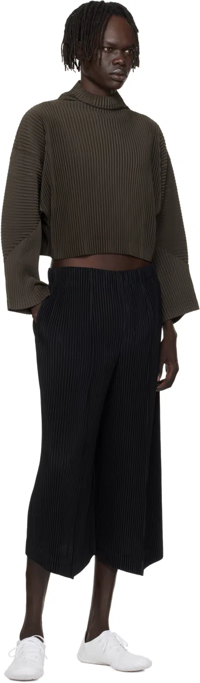 Issey Miyake Brown Monthly Color June Turtleneck In Green