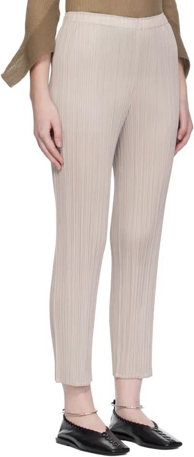 Issey Miyake Gray New Colorful Basics 4 Trousers In Pink