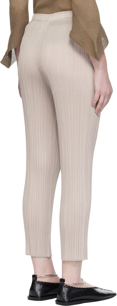 Issey Miyake Gray New Colorful Basics 4 Trousers In Pink