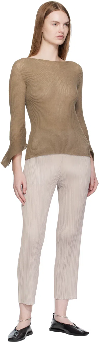 Issey Miyake Gray New Colorful Basics 4 Trousers In Pink