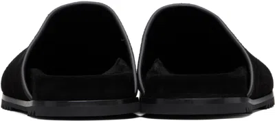 Rick Owens Black Concordians Granola Mule Loafers In Black