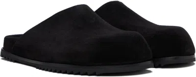 Rick Owens Black Concordians Granola Mule Loafers In Black