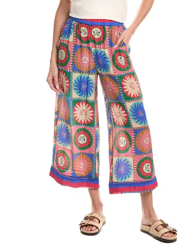 Johnny Was Villa Silk Pant In Red